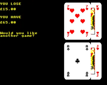 BlackJack (1983)(Software Invasion)[h TSTH] screen shot game playing